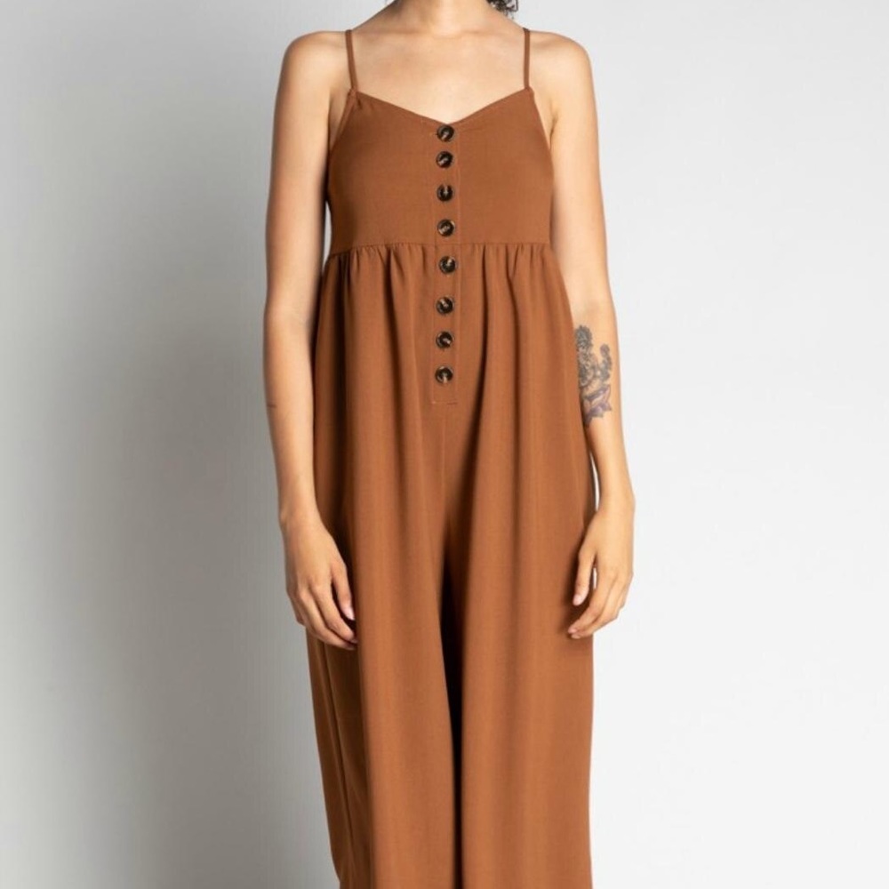 Maxi style wide leg jumpsuit- m